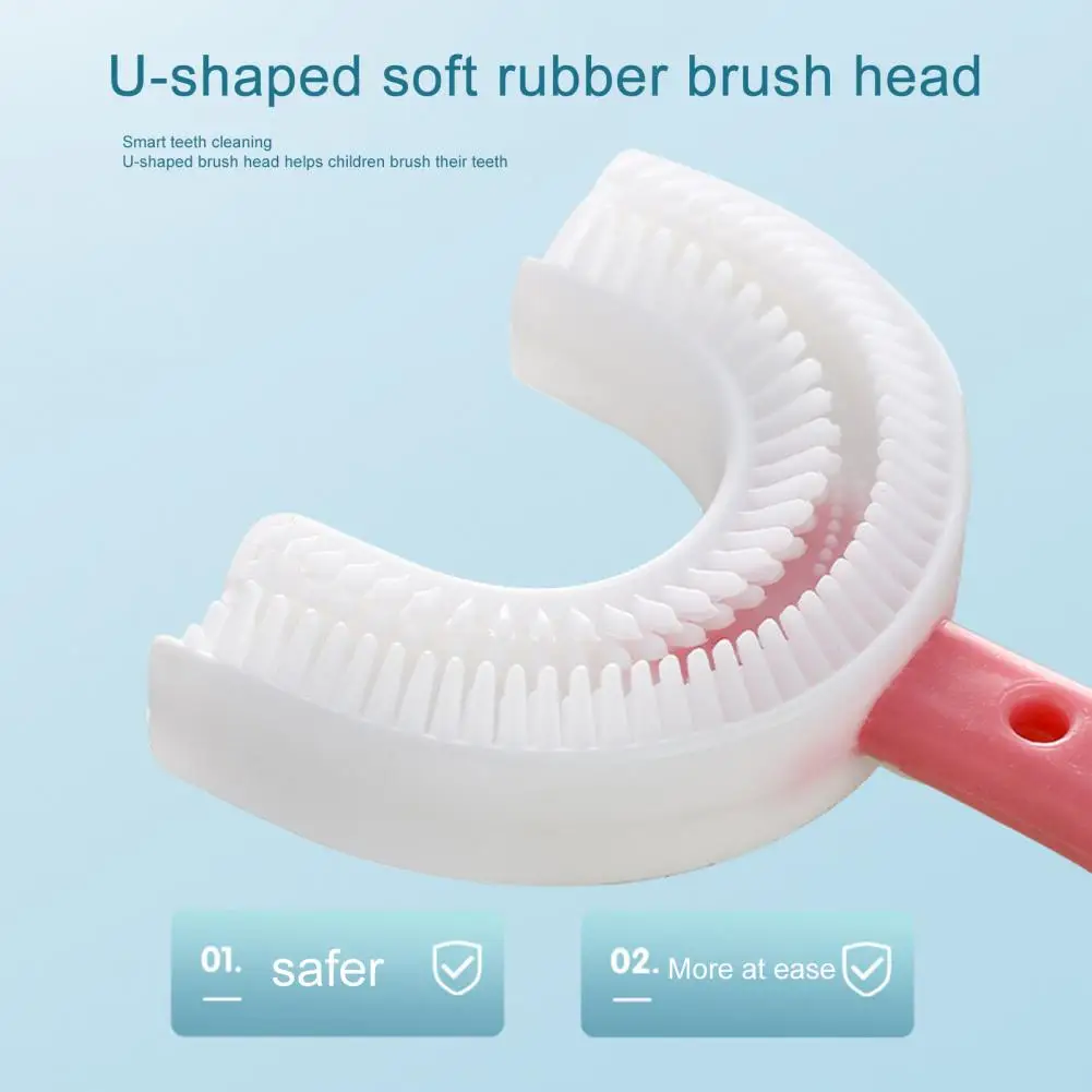 Baby U Shape Toothbrush 360 Degree Teeth Clean Soft Fur Food Grade Material Children Toothbrush Kids Supplies for Daily