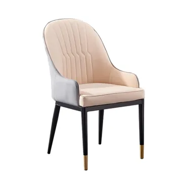 

Nordic light luxury dining chair simple modern net red chair home restaurant iron chair back stool stool