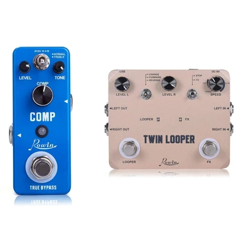 

Compressor Pedal Comp Effect Pedal for Guitar & Twin Looper Station Electric Guitar Effect Pedal Loop Station