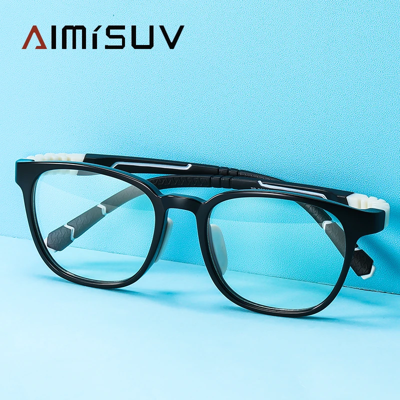 AIMISUV Round Blue Light Glasses Children Silicone Assemble Eyewear Kids Prescription Myopia Eyeglasses Frame Boy Girl UV400 | Аксессуары