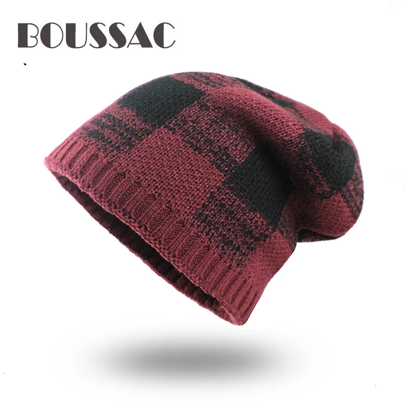 

[FLB] Men's Skullies Beanies Autumn Knitted Hats Winter Soft Knitting Beanie Cap Men Geometric Knit Gorras Bonnet Caps F18073