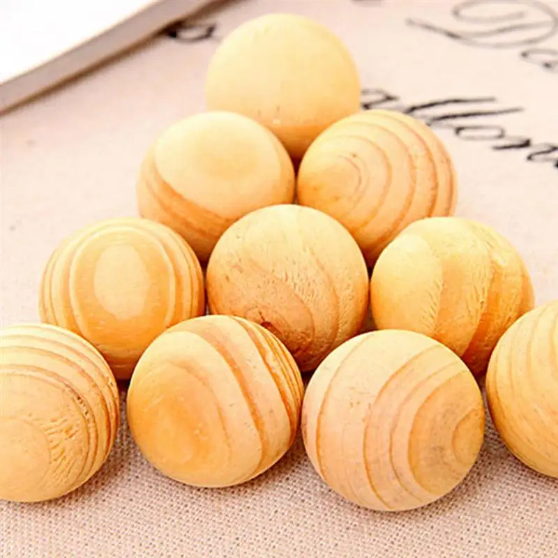ROSENICE20pcs/pack Natural Cedar Wood Balls Moth Repellent for Drawers Storage Boxes Closets