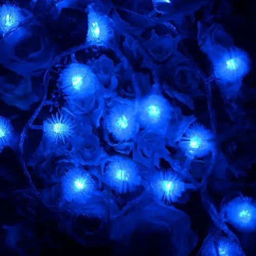 Светодиодная гирлянда 1 м 10 светодиодов 2 м 20 светодиодов 20m160leds меховые шарики лампа для внутреннего наружного сада рождественские праздничные светильники - Испускаемый цвет: Синий
