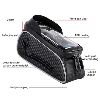 

2019 Mountain Bike Road Bicycle Mobile Phone Bag Front Frame Tube Pouch Bag CSL88