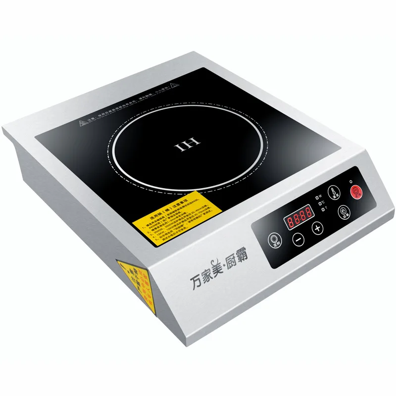 Cuiseur d'induction d'acier inoxydable 3500W plat haute puissance Commercial cuisinière à Induction soupe ménage cuisson Machine