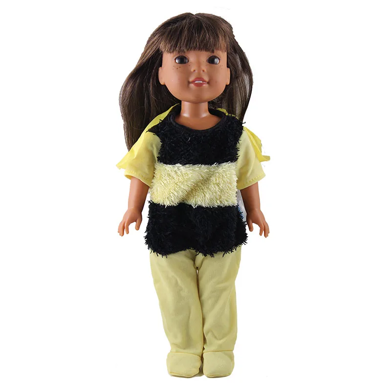yellow jumpsuit 14 дюймов США Девочка Кукла одежда подходит 36 см детская кукла 15 различных стилей повседневная одежда детский лучший подарок кукла - Цвет: yellow jumpsuit