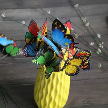 

Unique Simulation Butterfly Rods Vase PVC Flowerpot Garden Yard Lawn Plant Decor for Household Garden Grass Supply