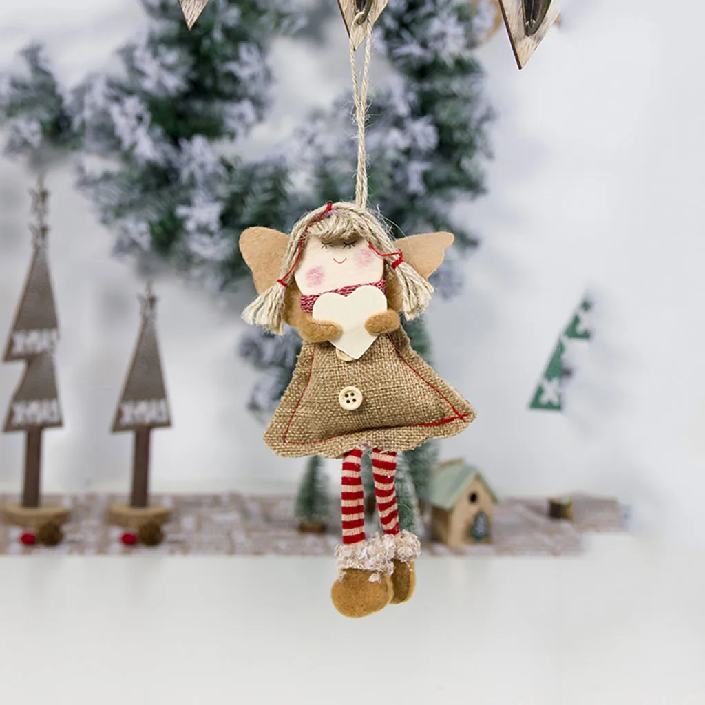 Рождественское украшение, мини тканевый ангел, висящая кукла, Рождественская елка, украшение, рождественские украшения для дома, adornos navida