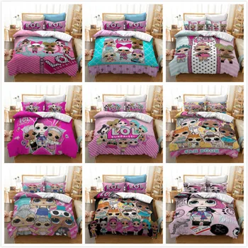 

Lol Surprise Doll Bed Three Piece Set of Dolls Pillowcase Comforter Bedding Sets Home Textile for Children's Birthday Gifts