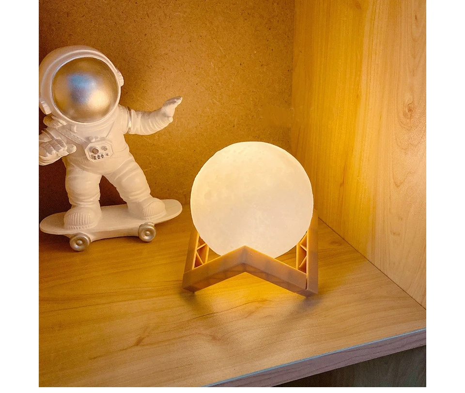 night table lamps Rodanny 3D Print Moon Lamp Night Light Moonlight Touch Remote Control USB Rechargeable Table Desk Lamp For Home Night Lights