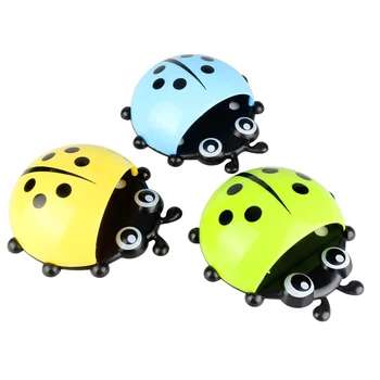 

Ladybug bee Sucker Children Kids Toothbrush Holder Suction Hooks Toothbrush Wall Suction Bathroom Sets