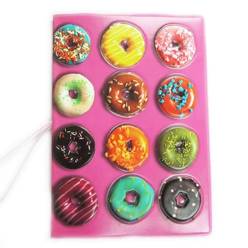 

Travel Accessories Cartoon Macaron cake Passport Cover Cute Wallets Bag PU Leather ID Address Holder Portable Boarding Card Case