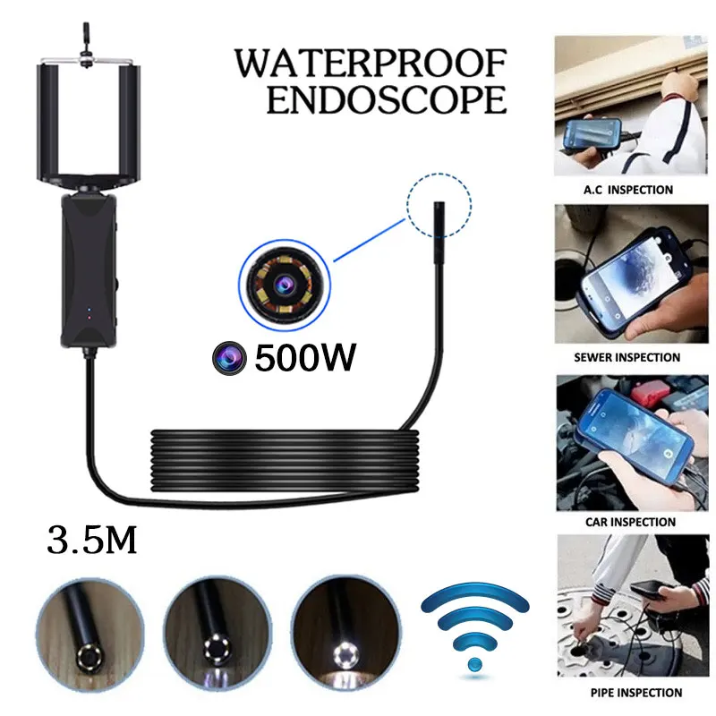 Прочный USB эндоскоп в реальном времени видео мобильные телефоны SC8R портативный эндоскоп компьютеры фотографии черный Инспекционная камера водонепроницаемый