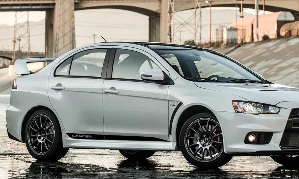 2 шт. автомобильные боковые полосы наклейки для Mitsubishi Lancer DIY Автомобильная Виниловая Пленка Наклейки Спорт Стайлинг украшения автомобильные принадлежности для тюнинга