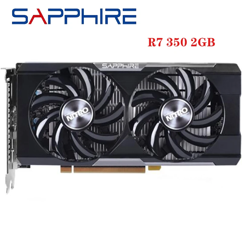 Видеокарты SAPPHIRE R7 350 2 Гб б/у для AMD GPU Radeon R7350 видеокарты компьютера игр HDMI VGA X16 |