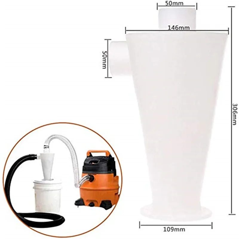  Cyclone Dust Collector Separator Filter Vacuums Cleaners Filter Tool for Vacuums Plastic Powder Dus