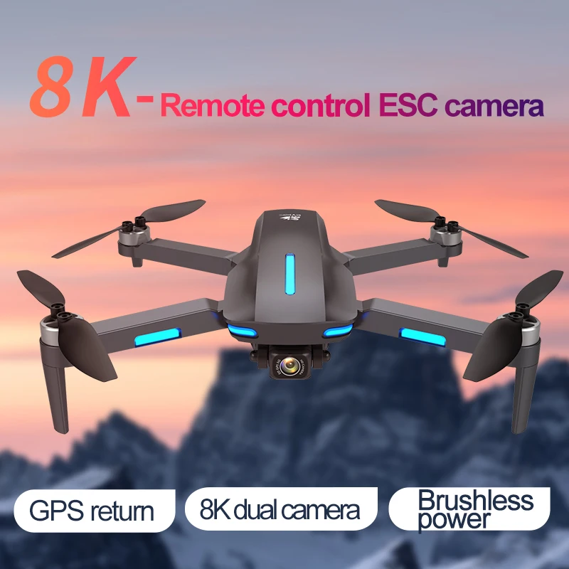 Новинка 2021 Квадрокоптер Shadow 1 MAX с двойной HD Камерой 8K GPS Wi-Fi FPV Радиоуправляемый