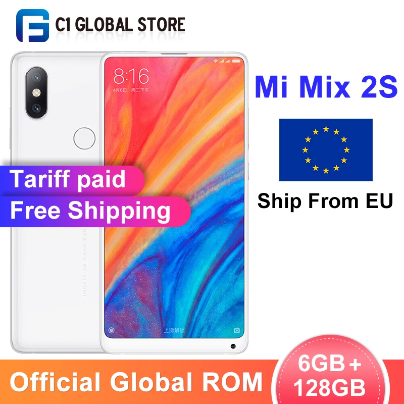 Global ROM Mi Mix 2S 6GB 128GB Smartphone 12MP Dual Cameras Snapdragon 5.99" Full Screen Face ID Wireless EU _ - AliExpress Mobile