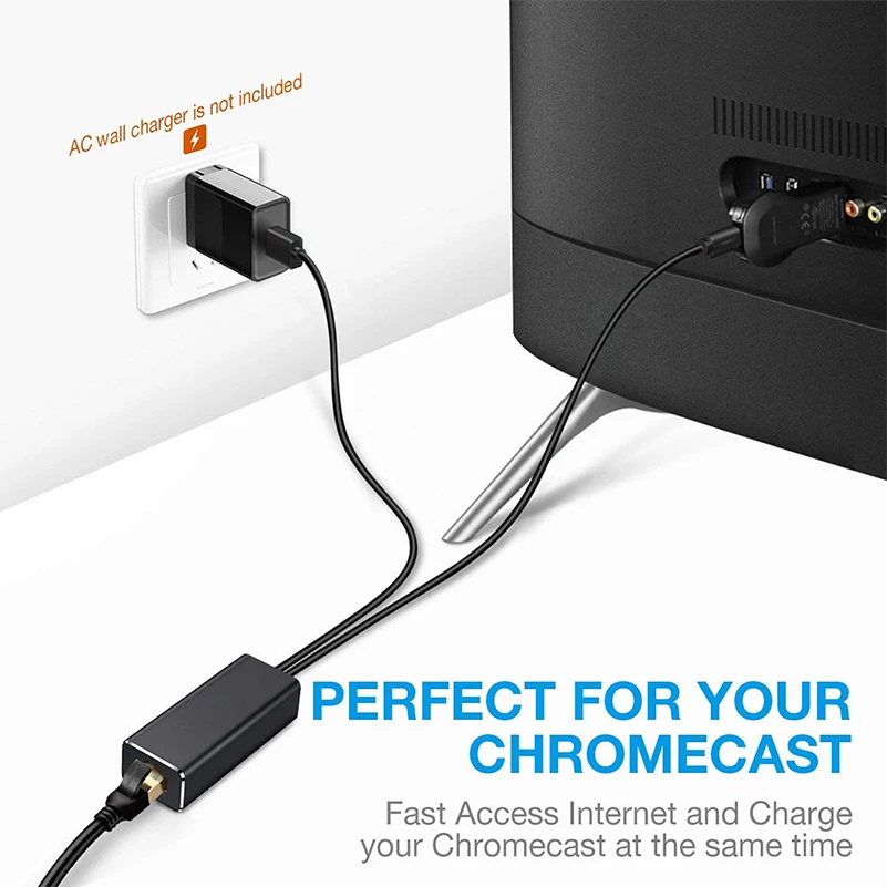 Микро USB 2,0 к RJ45 Ethernet адаптер для Google Chromecast 2 1 Ультра аудио 480 Мбит/с Fire tv Stick
