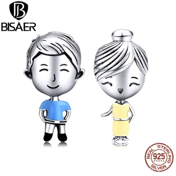 

Father And Mom Charms BISAER Hot Sale Sterling Silver 925 Dad & Mom Charms Bracelet for Family Bracelet Jewellery GAC174 GAC177