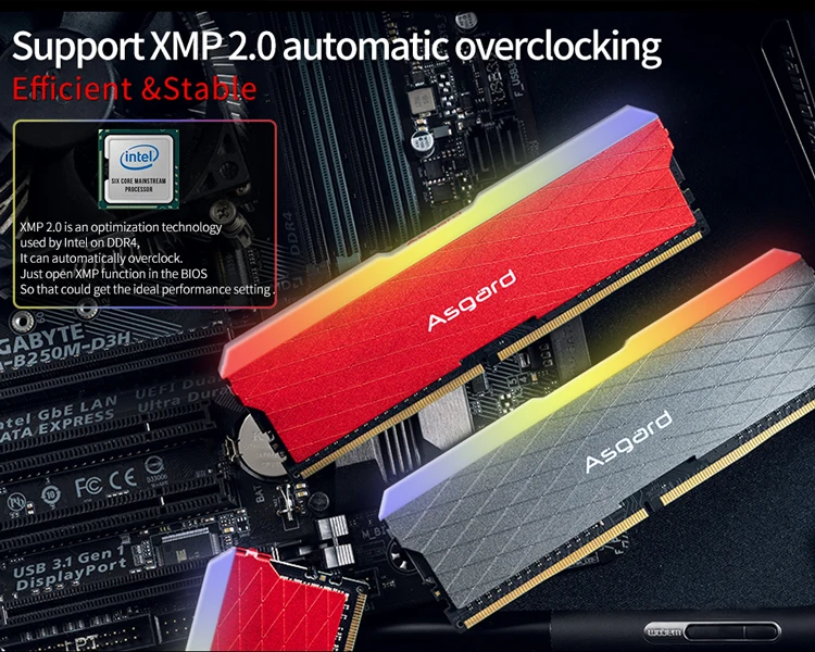 Asagrd Локи никласом w2 RGB 8 Гб 3200 МГц DDR4 DIMM 288-pin XMP оперативная Память ddr4 память для настольного компьютера ОЗУ для компьютерных игр