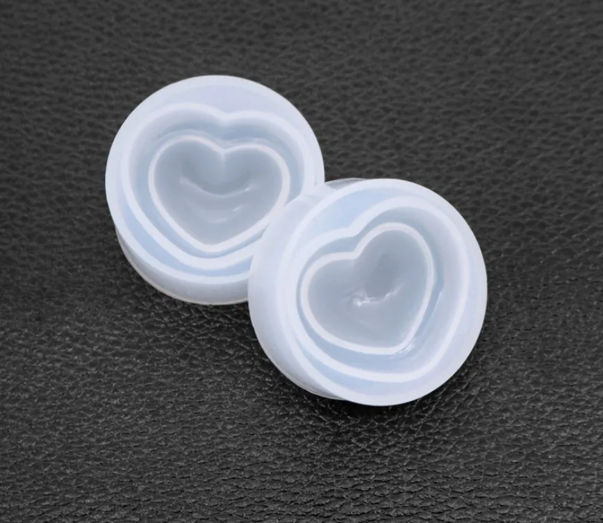 

NEW Transparent Silicone Mould necklace lanugo mold Resin Decorative Craft DIY Double heart epoxy resin molds for jewelry