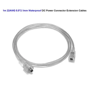 

LED Strip 5V 12V Waterproof DC Power Cable 5.5 x 2.1mm 22AWG 1m DC Jack Connector Cable Copper Wire For Outdoor Lamp Bulb Light