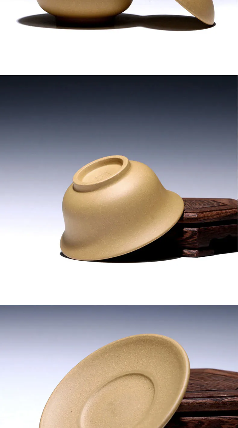 Yixing Gaiwan 160 мл чайная чаша из натуральной фиолетовой глины, чайная супница, набор с крышкой и блюдцем, чайный набор кунг-фу, чайная посуда, контейнер для чая