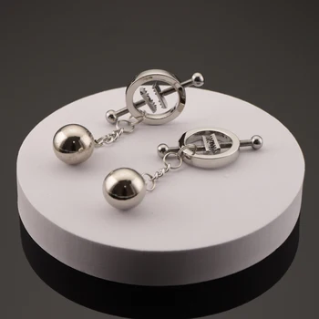 BDSM Bondage Nipple clamp Sex Breast Clamp Clips Stainless Steel Metal Nipple Shaking Clamps Breast Clip Sex Slaves Sex Shop 18+ 3