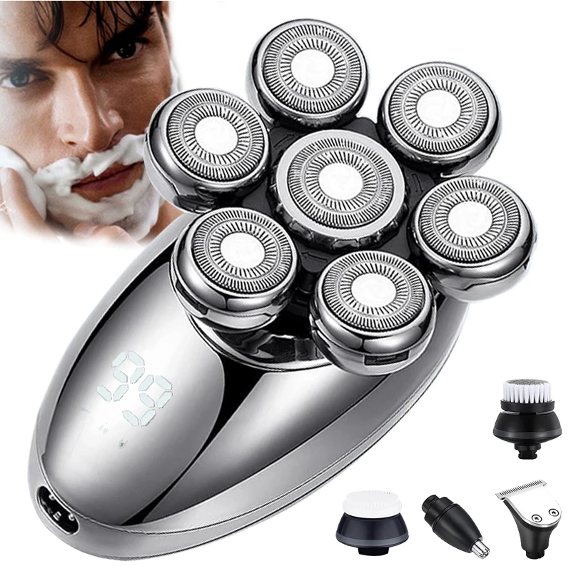 Head Shavers For Bald Men, 5in1 Waterproof Electric Razor Men With