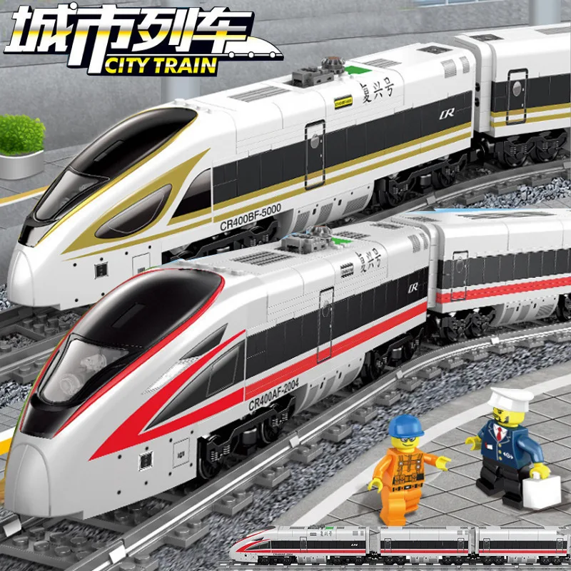 

Jinzhi KAZI City Train Series Electric Rail Train Children Assembled Building Blocks Toy 98228-98229