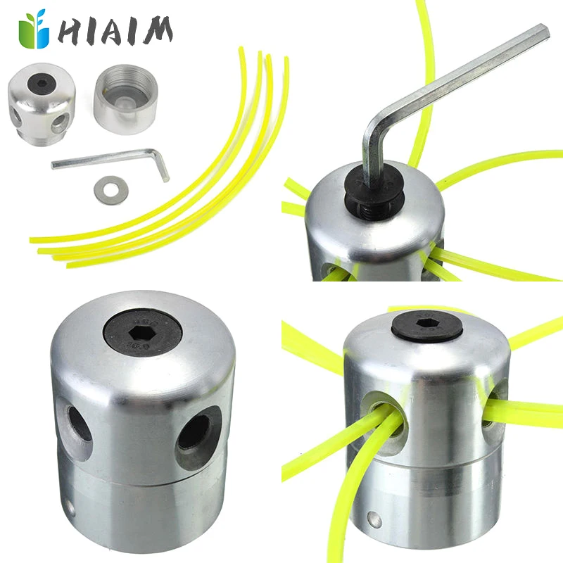 Aluminum Grass Trimmer Head Brush Cutter Head Lawn Mower Cutting Line Trimmer Replacement Tool Part