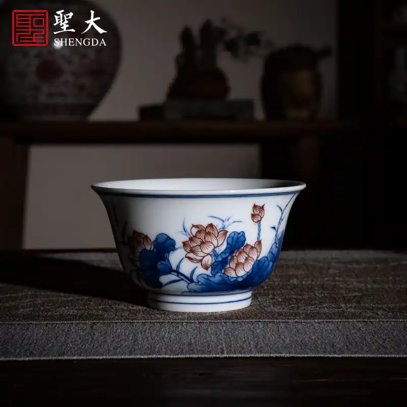 200ml Jingdezhen blue-and-white porcelain tea cup Japanese style master cup new