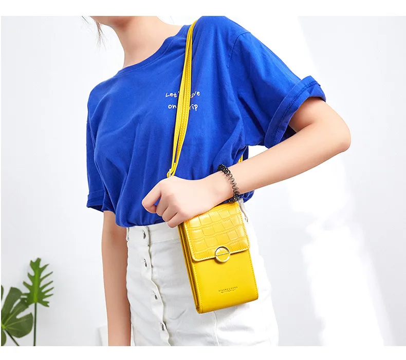 Женская сумка, Женская Повседневная мини сумка-мессенджер, Портативная сумка на одно плечо из искусственной кожи, сумка для телефона, одноцветная сумка через плечо