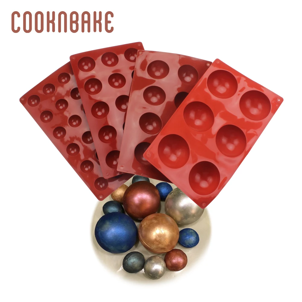 

COOKNBAKE silicone mold for cake pastry dome candy chocolate bread baking tool 4pc/set handmade soap cake decoration form