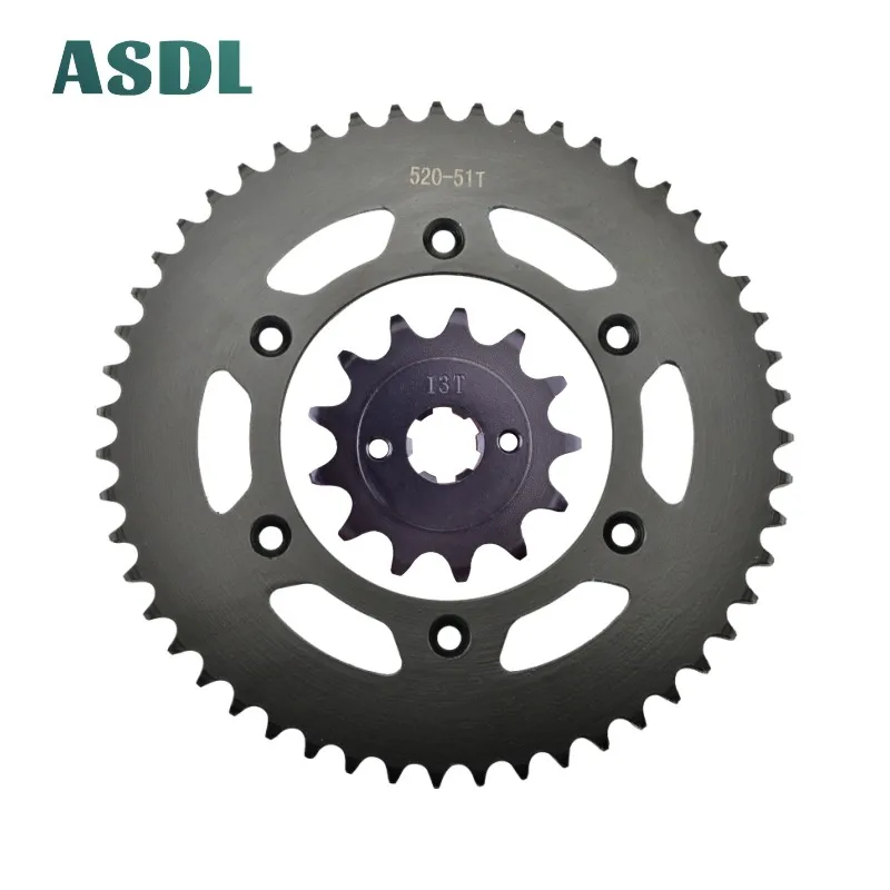 

520 13T 43T 47T 51T Motorcycle Front and Rear Chain Sprocket Kit for HONDA CRF230 CRF230F 2003-2018 CRF 230 Gear staring wheels