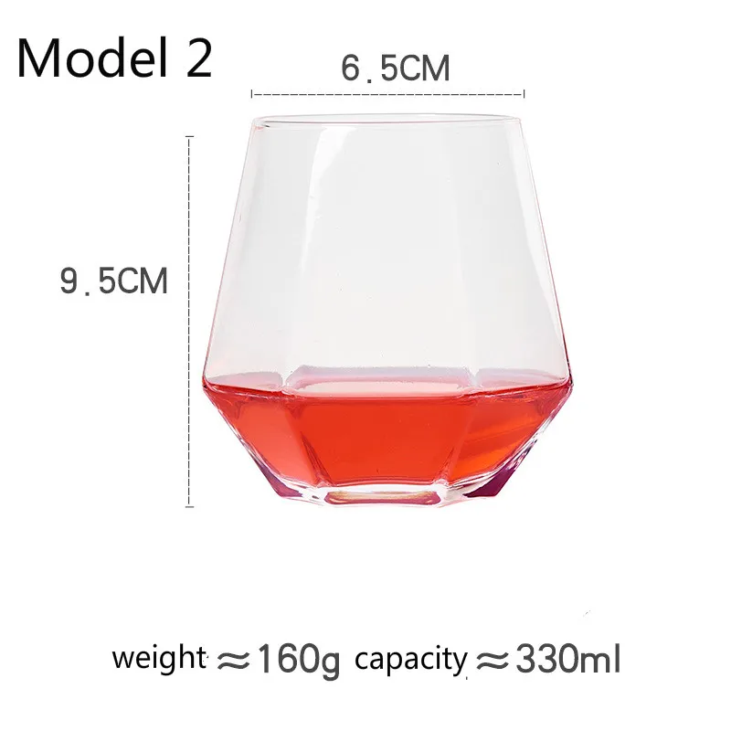 Бокал для вина без ножки виски стеклянная чашка 400 мл Стеклянный Череп бар аксессуары коктейльное стекло для водки из стекла бытовой поилка KTV стекло - Цвет: Прозрачный