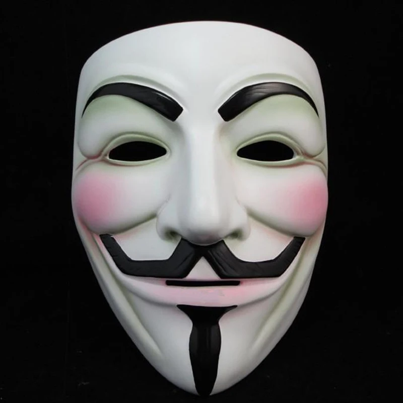 Halloween Decoration Hacker Mask for Kids Adult - V for Vendetta Mask Anonymous Guy Mask for Halloween Costume