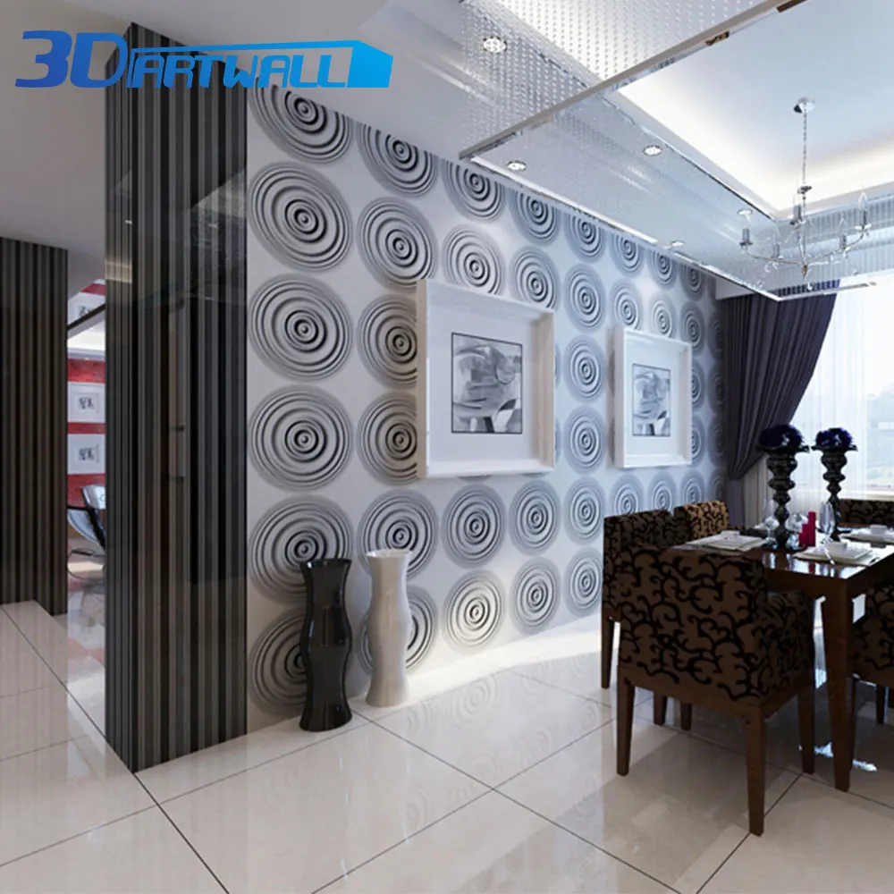 Water Waves Shape 3D Wall Panels Decorative Textured Wall Tiles 129 Sq Ft for Residential and Commercial