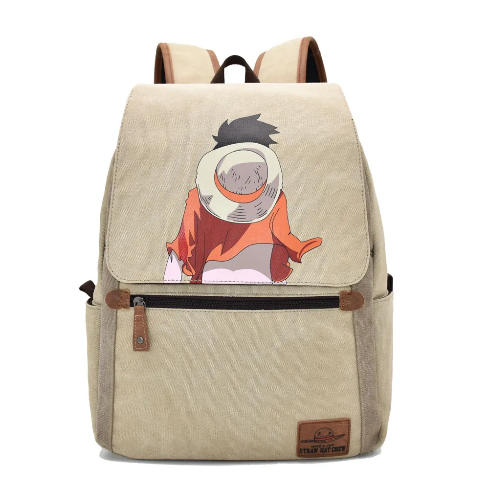 Style2 Драконий жемчуг Гоку Наруто Один Кусок Луффи мультфильм холст рюкзак повседневные сумки на плечо японского аниме школьные сумки для женщин и мужчин сумка - Цвет: Style2