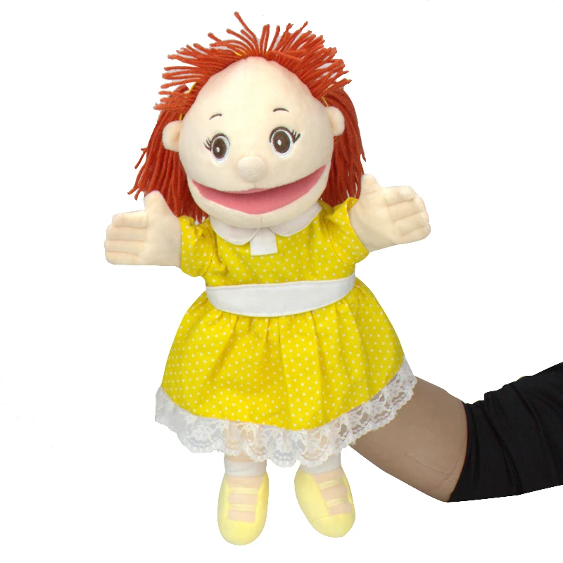 30cm A family open mouth puppet new kindergarten show mom and dad