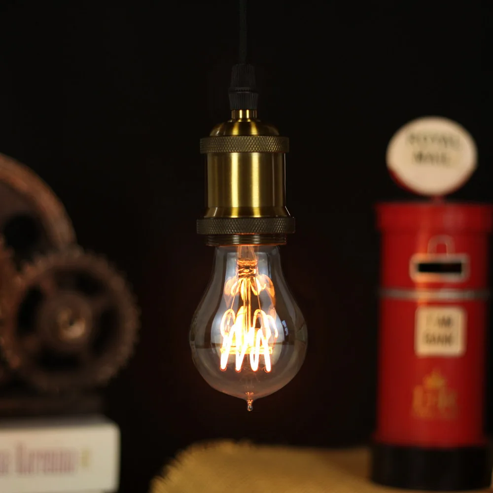 

Edison Bulb A60/A19 Pull jian chuang Meaning Art Retro Decoration LED Energy-saving Bulb 220V 4W E27