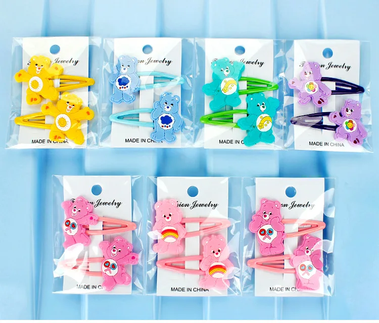 1 пара носков с рисунками героев мультфильма Care Bears ПВХ заколка модная заколка для волос творческие волосы шелковые жаккардовые галстуки для детей