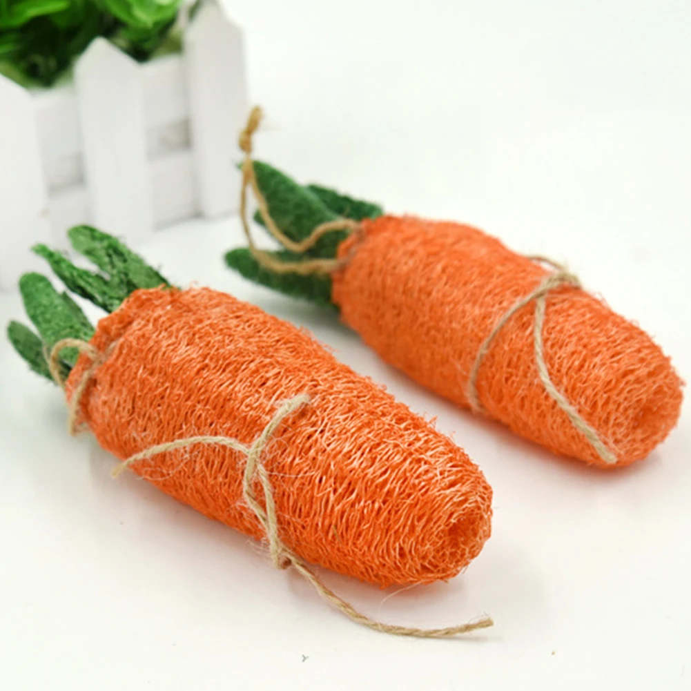 Резинка для жевания в форме моркови хомяки для упражнений из натурального волокна забавные укусы устойчивые игрушки для кроликов милые здоровые товары для домашних животных