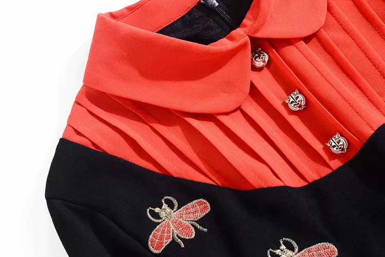 Высокое качество, весна-осень, новые женские модные вечерние пляжные винтажные элегантные шикарные платья с вышивкой в виде животных
