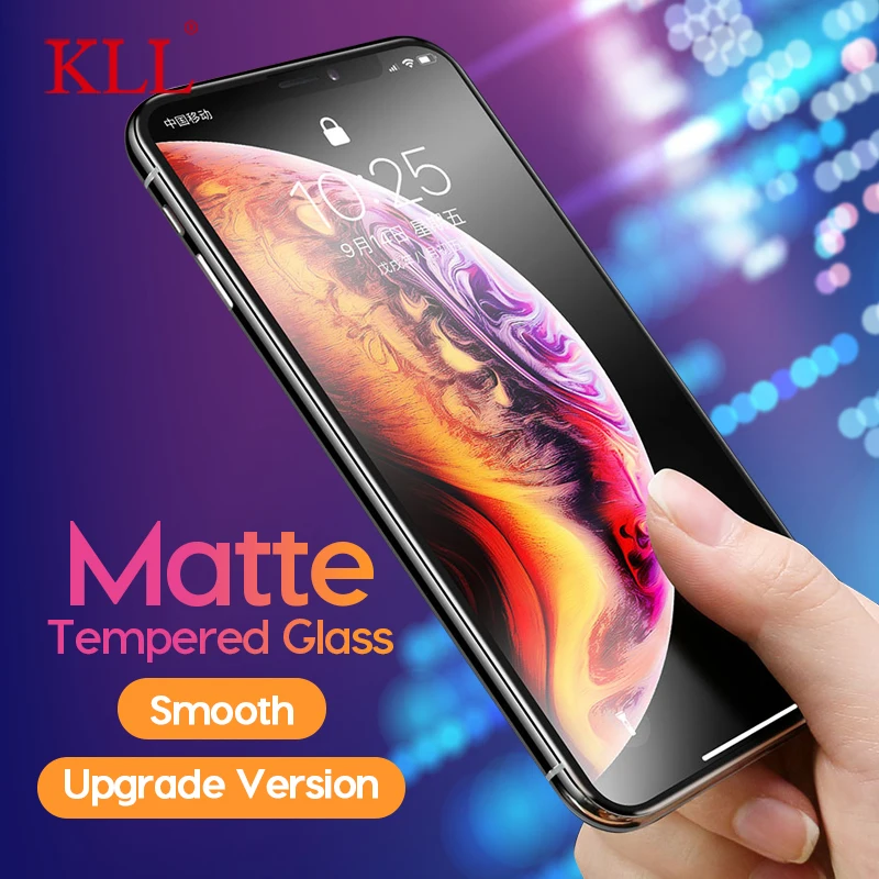 Матовое закаленное стекло для iPhone 11 Pro Max XR X XS 9H полное покрытие без отпечатков
