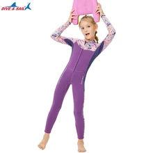 New 2.5MM Neoprene Children's Warm And Cold-proof Wetsuit One-Piece Long Sleeve Thicken Water Sports Surfing Snorkeling Wetsuit
