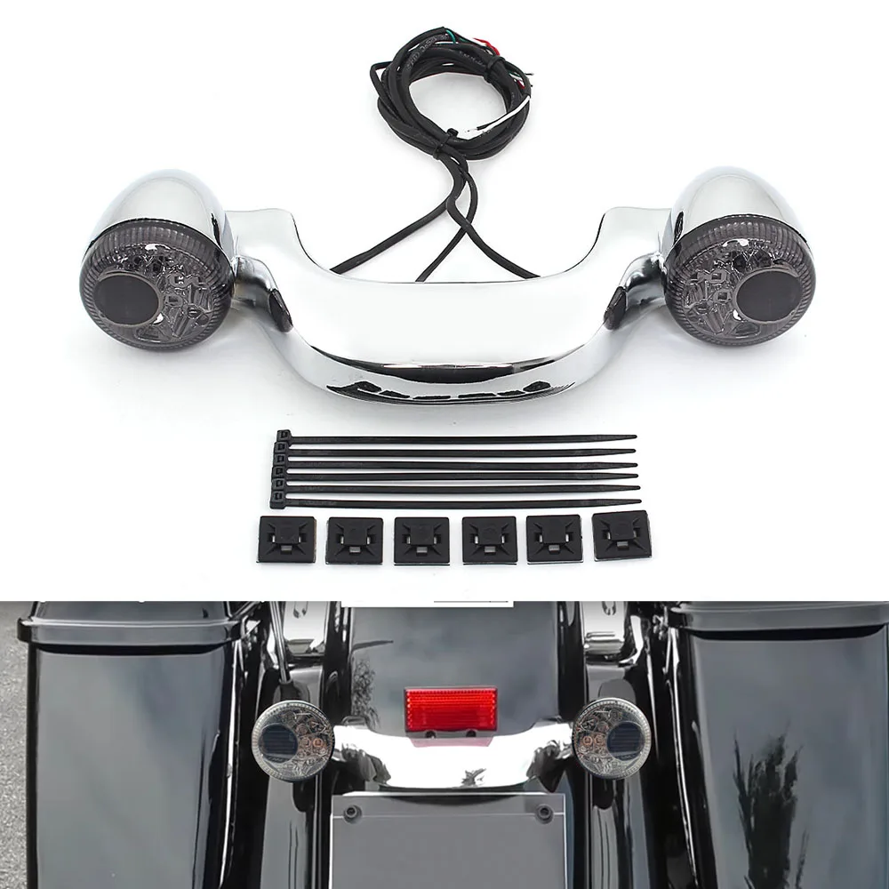 NEW Motorcycle Rear Turn Signal Brake Light With Bracket For Harley