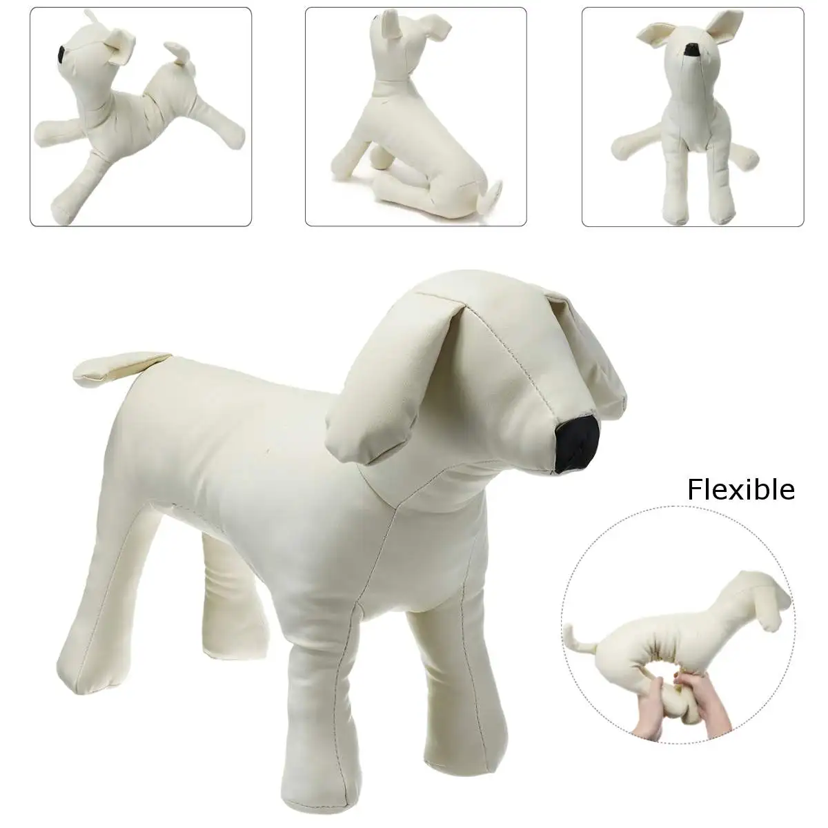 3 Size S/M/L Standing Position PU Leather Dog Mannequin Model Apparel Clothing Display Toys Pet Animal Shop Display Legs Adjust