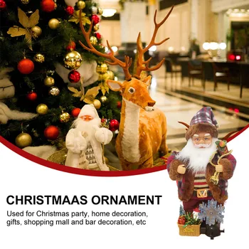 

Funny Music Santa Doll Electric Santa Claus Doll Snow Lamp Christmas Decoration Christmas Gift Toy (without Battery)